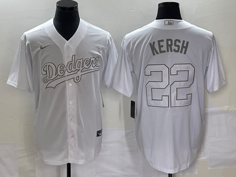 Men's Los Angeles Dodgers Clayton Kershaw #22 White Jersey